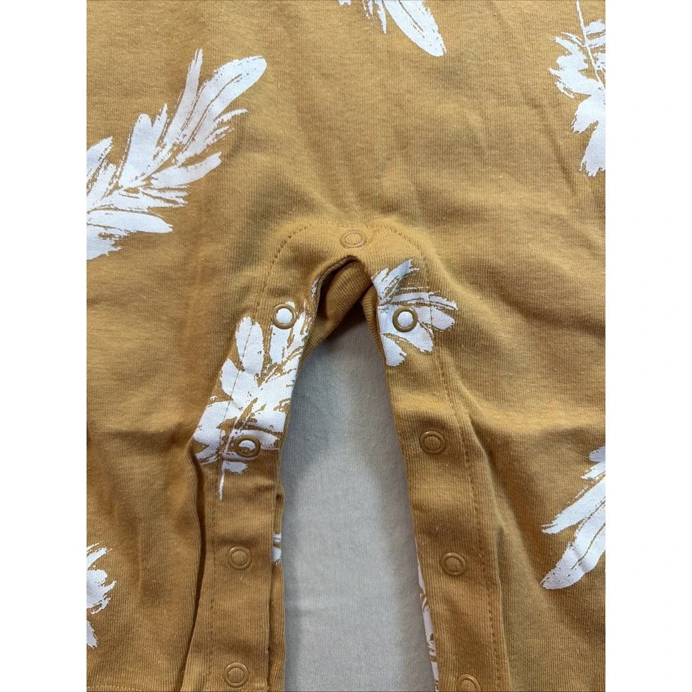 Carter's Baby's Soft Feather Jumpsuit Ochre Size 6M NWT